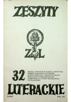 Zeszyty 32 literackie rok VIII
