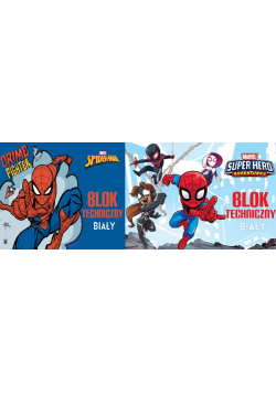 Blok techniczny A4/10K biały Spider Man