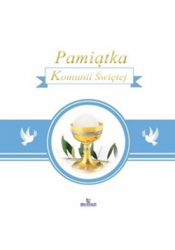 Pamiątka Komunii Świętej - niebieska