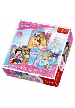 Puzzle 3w1 Zaczarowany świat Księżniczek TREFL