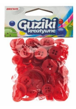 Guziki kreatywne czerwone 40g