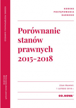 Porównanie stanów prawnych KPK 2015 - 2018