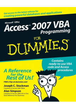 Access 2007 VBA Programming for Dummies