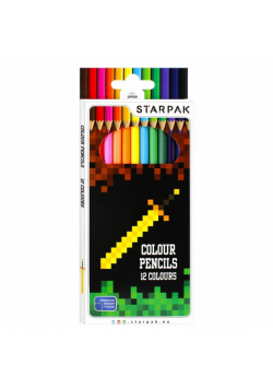 Kredki ołówkowe 12 kolorów Pixel Game