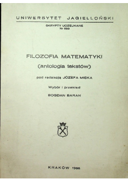 Filozofia matematyki Antologia tekstów