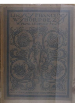 Lirycy francuscy Wybór poezji 1924 r