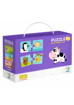 Puzzle 12x2 Co jedzą zwierzęta?