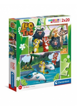 Puzzle Supercolor Leo i Tig  2x20
