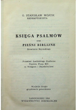 Księga Psalmów oraz pieśni biblijnej