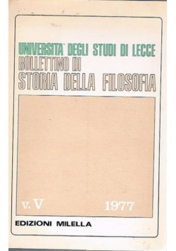 Bollettino di storia della filosofia