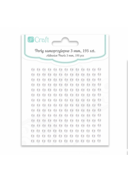 Perły samoprzylepne Off white 3mm 195szt