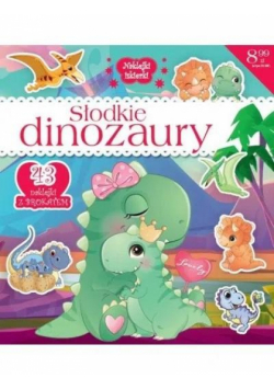 Naklejki Iskierki brokatowe. Słodkie dinozaury
