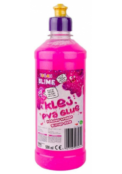 Klej brokatowy różowy PVA 500ml TUBAN