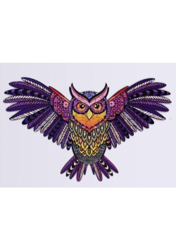Puzzle drewniane eko 69 Magiczna sowa A4