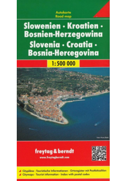 Mapa samochodowa - Słowenia, Chorwacja.. 1:500 000