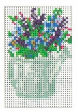 Diamentowa mozaika - Bukiet w konewce 10x15cm