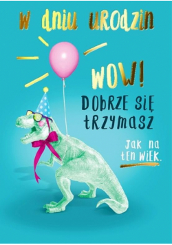 Karnet B6 PP-2131 Urodziny dinozaur