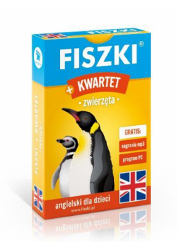 Angielski. Fiszki + Gra Kwartet - zwierzęta