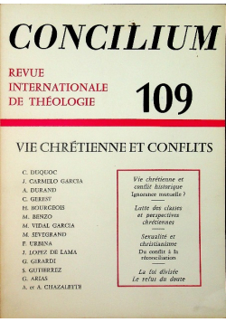 Concilium 109 Vie Chretienne Et Conflits