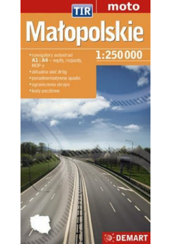 Małopolskie TIR - mapa samochodowa