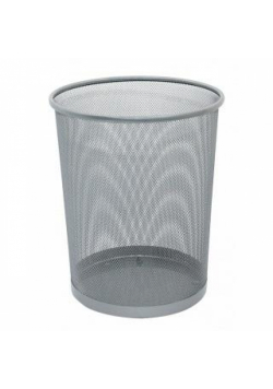 Kosz na śmieci Office Set metalowy 19l srebrny