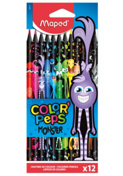 Kredki Colorpeps Monster trójkątne 12 kol MAPED