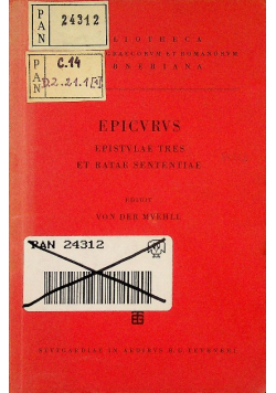 Epicvrvs epistvlae tres