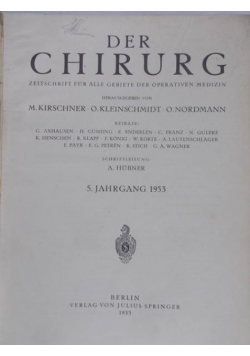 Krischner M. - Der Chirurg, 1933 r.