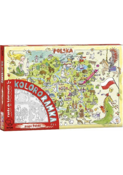 Kolororamka. Mapa Polski