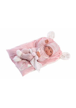 Lalka 73860 bobas Nica na różowym kocyku 38cm