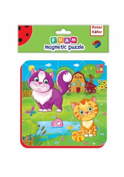 Miękkie magnetyczne puzzle Kotki na wsi