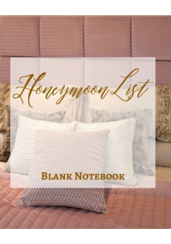 Honeymoon List - Blank Notebook - Write It Down - Pastel Rose Pink Gold Brown - Abstract Modern Contemporary Minimal
