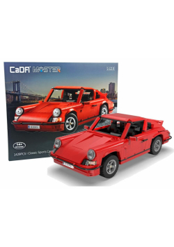Klocki konstrukcyjne auto sportowe czerwone CADA