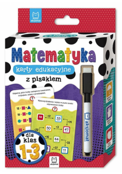 Matematyka klasy 1-3 karty edukacyjne z pisakiem