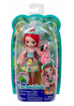 Enchantimals. Lalka Fanci Flamingo + Swash