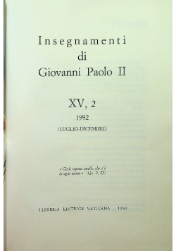 Insegnamenti di giovanni paolo II Tom XV część 2