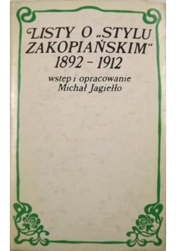 Listy o stylu zakopiańskim 1892 - 1912