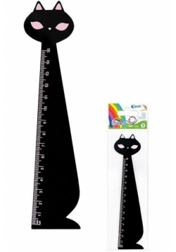 Linijka drewniana 15cm kot czarny FIORELLO