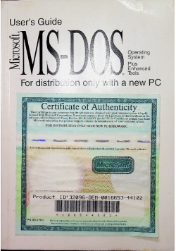 Users Guide Microsoft MS - DOS 6 22