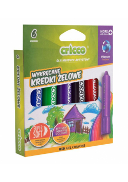 Kredki żelowo-pastelowe 3w1 6 kolorów CRICCO