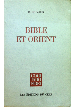 Bible et orient