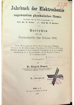 Jahrbuch de elektrochemie 1905 r.
