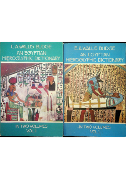 An Egyptian Hieroglyphic Dictionary Tom I i II