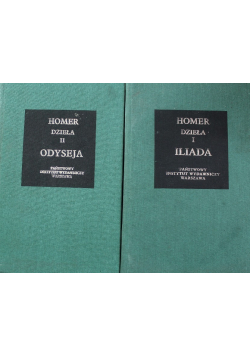 Homer dzieła Iliada i Odyseja 2 tomy