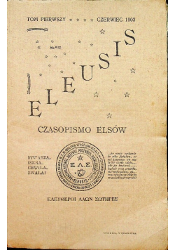 Eleusis Czasopismo elsów 1903 r