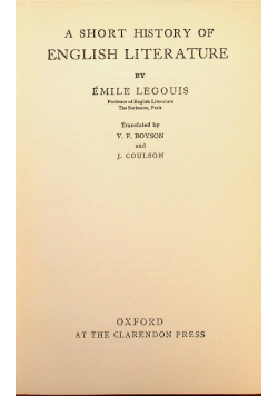 A short history of English Literature