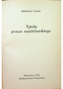 Tytuły prawa majdeburskiego