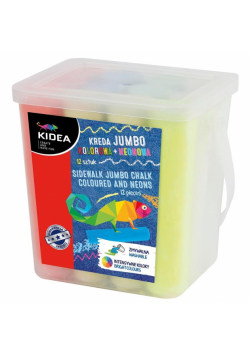 Kreda kolorowa + neonowa Jumbo 12szt DERFORM
