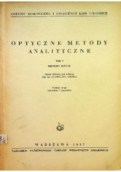 Optyczne metody analityczne tom 2