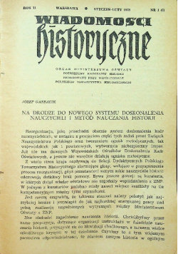 Wiadomości historyczne Rok II Nr 1 / 1959